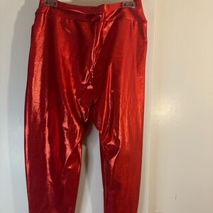Red Shiny Leggings